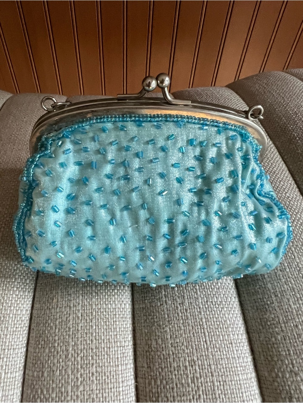 Cache Blue Beaded Mini Shoulder Bag - Picture 2 of 6